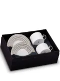 L'Objet Perlée tea cups and saucers (set of two) - White