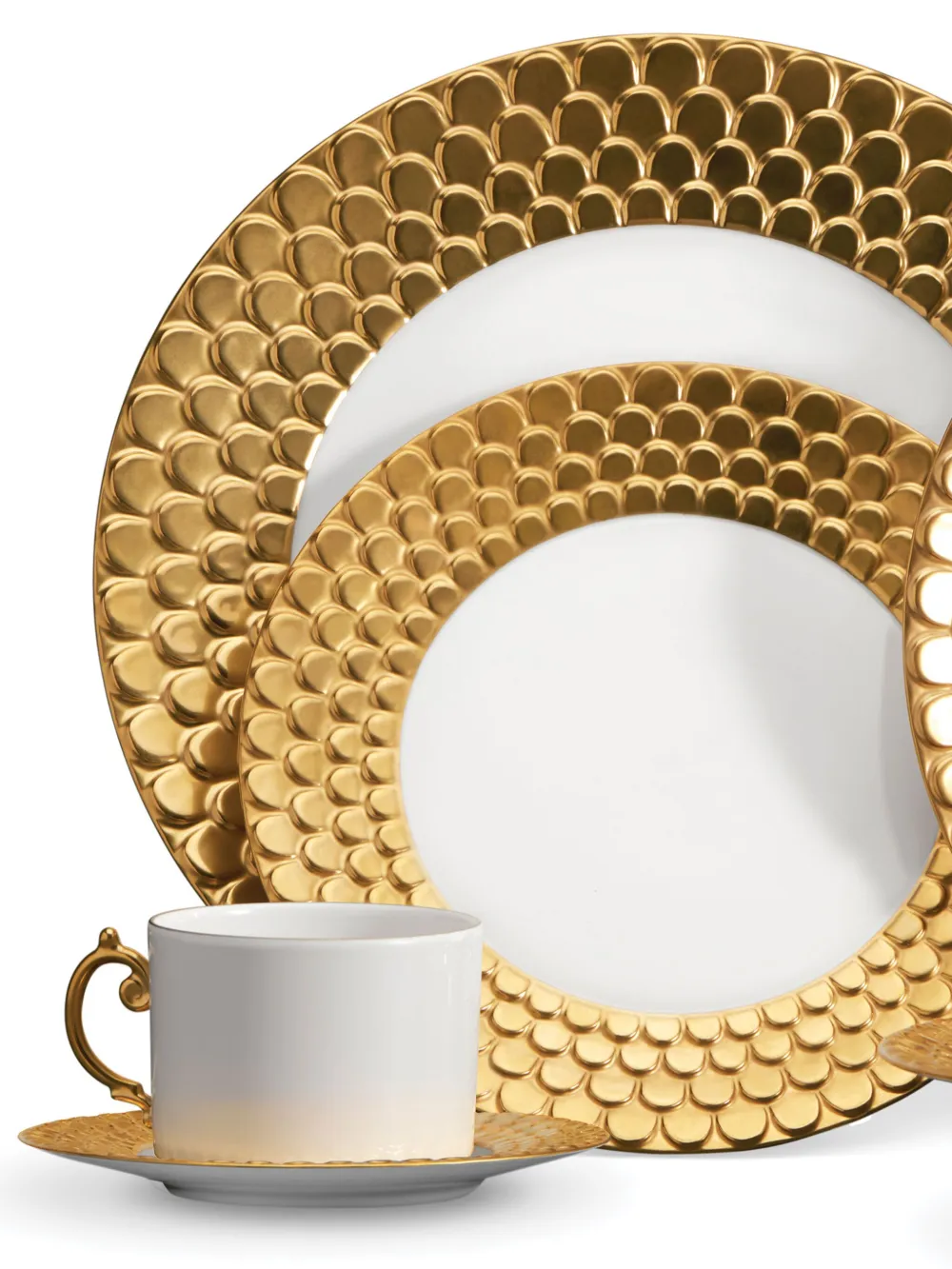 L'Objet Aegean tea cups and saucers (set of two) | Tea & Coffee | Image 2