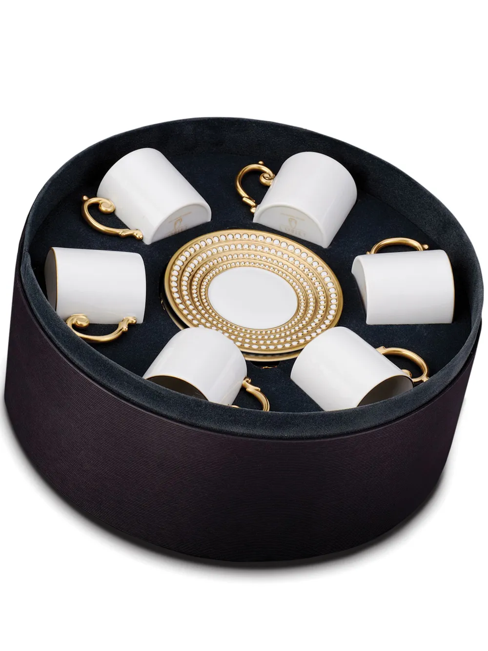 L'Objet Perlée espresso cups and saucers (set of six) | White | Image 1