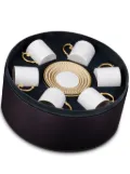 L'Objet Perlée espresso cups and saucers (set of six) - White