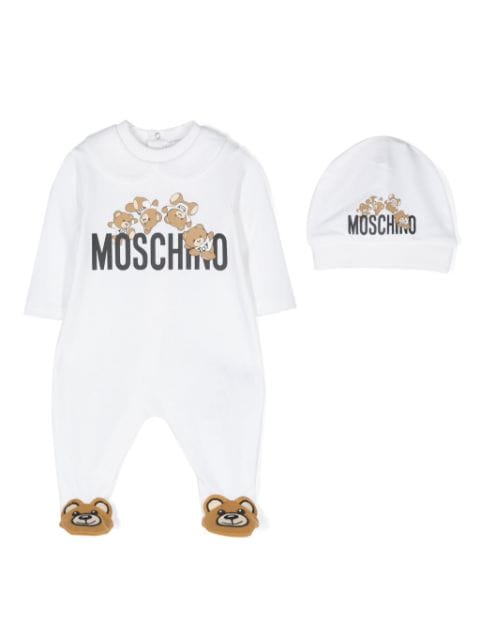 Moschino Kids Pyjama mit Teddy-Motiv