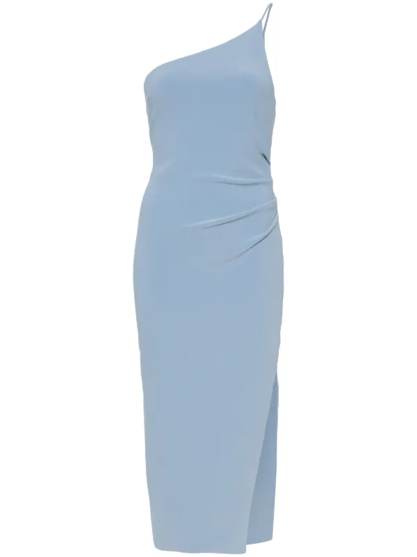 BEC BRIDGE Nala one shoulder midi dress women Polyester Polyester Elastane Elastane 10 Blue