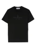 Stone Island Junior Compass-print cotton T-shirt - Black