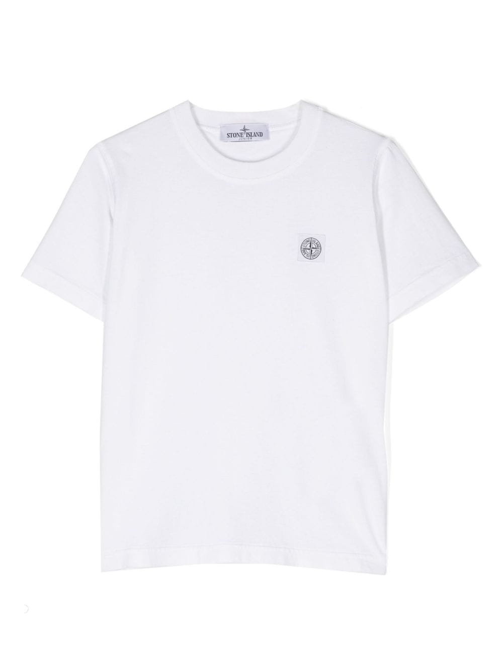 Stone Island Junior Kids' Logo-patch Cotton T-shirt In White