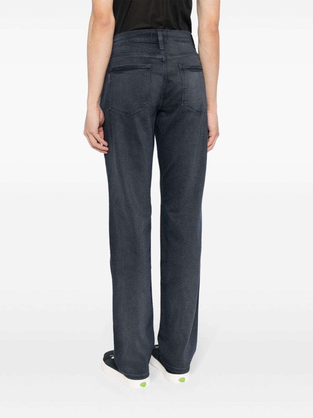 Shop Paige Normandie Straight-leg Jeans In Blau