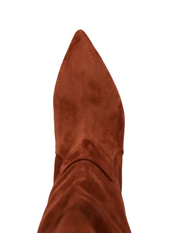 Paris Texas Stilleto 60mm Suede Boots | Brown | FARFETCH CA