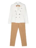 Colorichiari striped three-piece suit - White