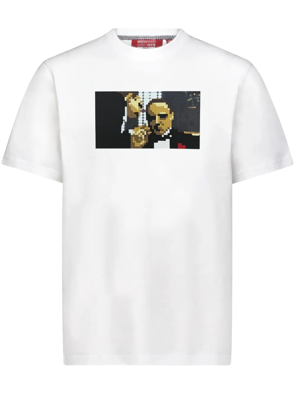 Mostly Heard Rarely Seen 8-Bit The Godfather 8-bit katoenen T-shirt met applicatie Wit