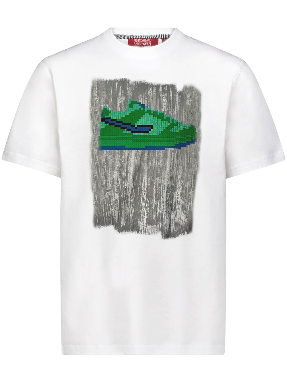 Mostly Heard Rarely Seen 8-Bit Green Sneaker 8-bit katoenen T-shirt met applicatie Wit