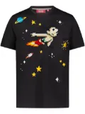 Mostly Heard Rarely Seen 8-Bit astro boy 8-bit appliqué cotton t-shirt - Black