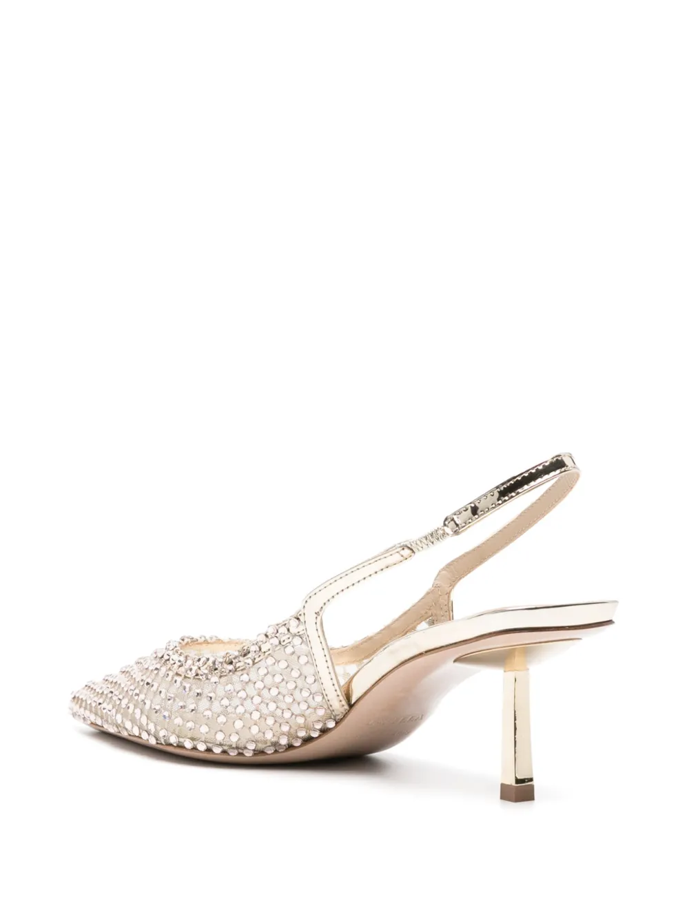 Shop Le Silla Gilda 60mm Slingback Pumps In Gold