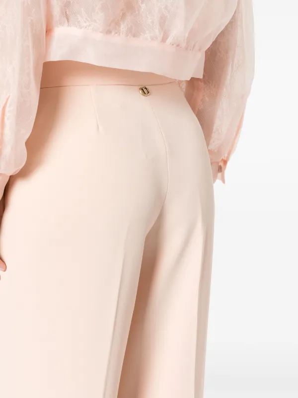 TWINSET クレープ ワイドパンツ | ニュートラル | FARFETCH JP