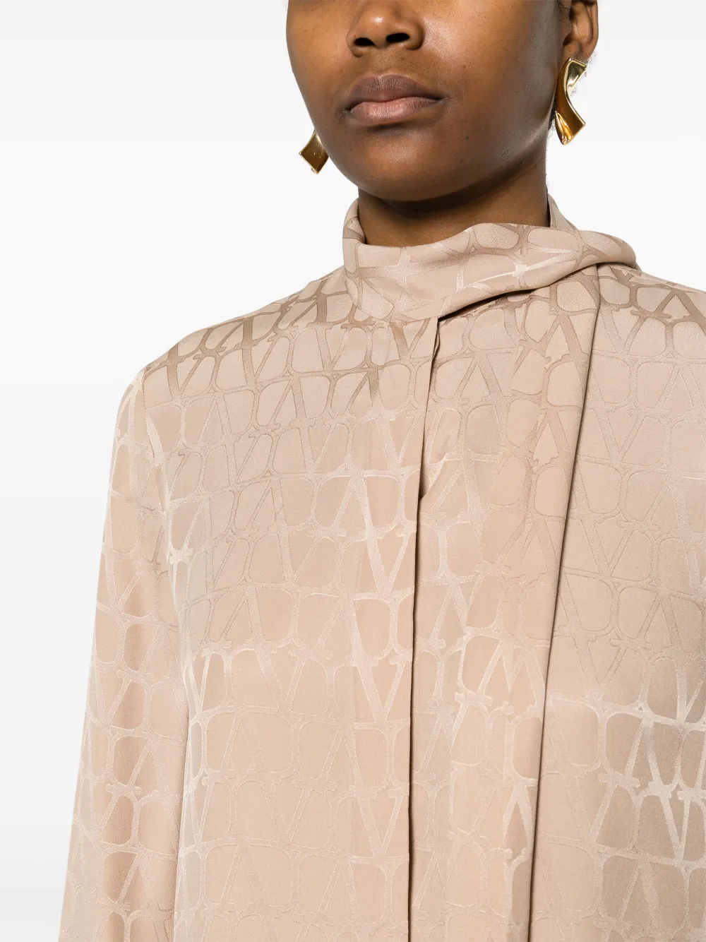 Valentino Garavani Zijden blouse Beige