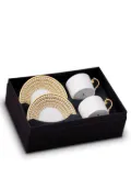 L'Objet Perlée tea cups and saucers (set of two) - White