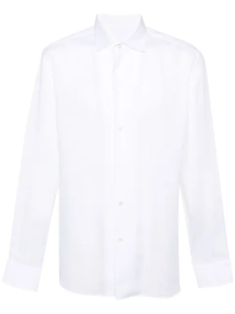 Brioni slub-texture linen shirt