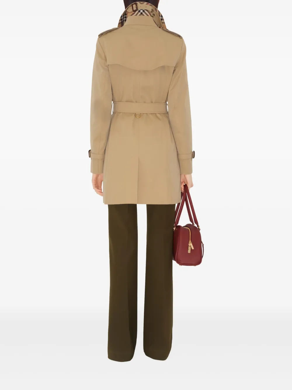 Burberry Trenchcoat met dubbele rij knopen Beige