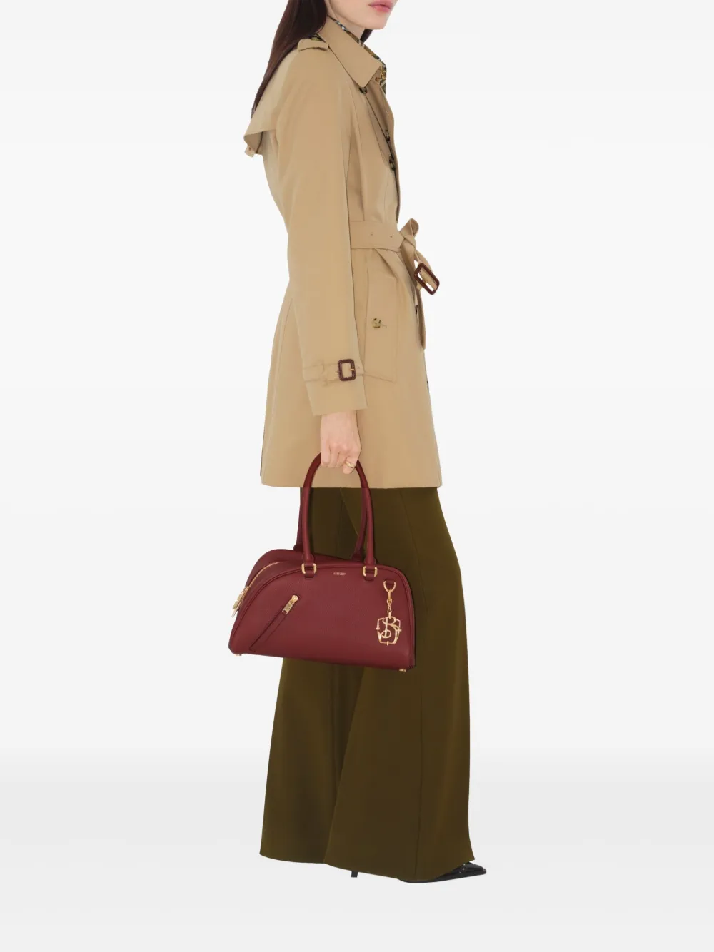 Burberry Trenchcoat met dubbele rij knopen Beige