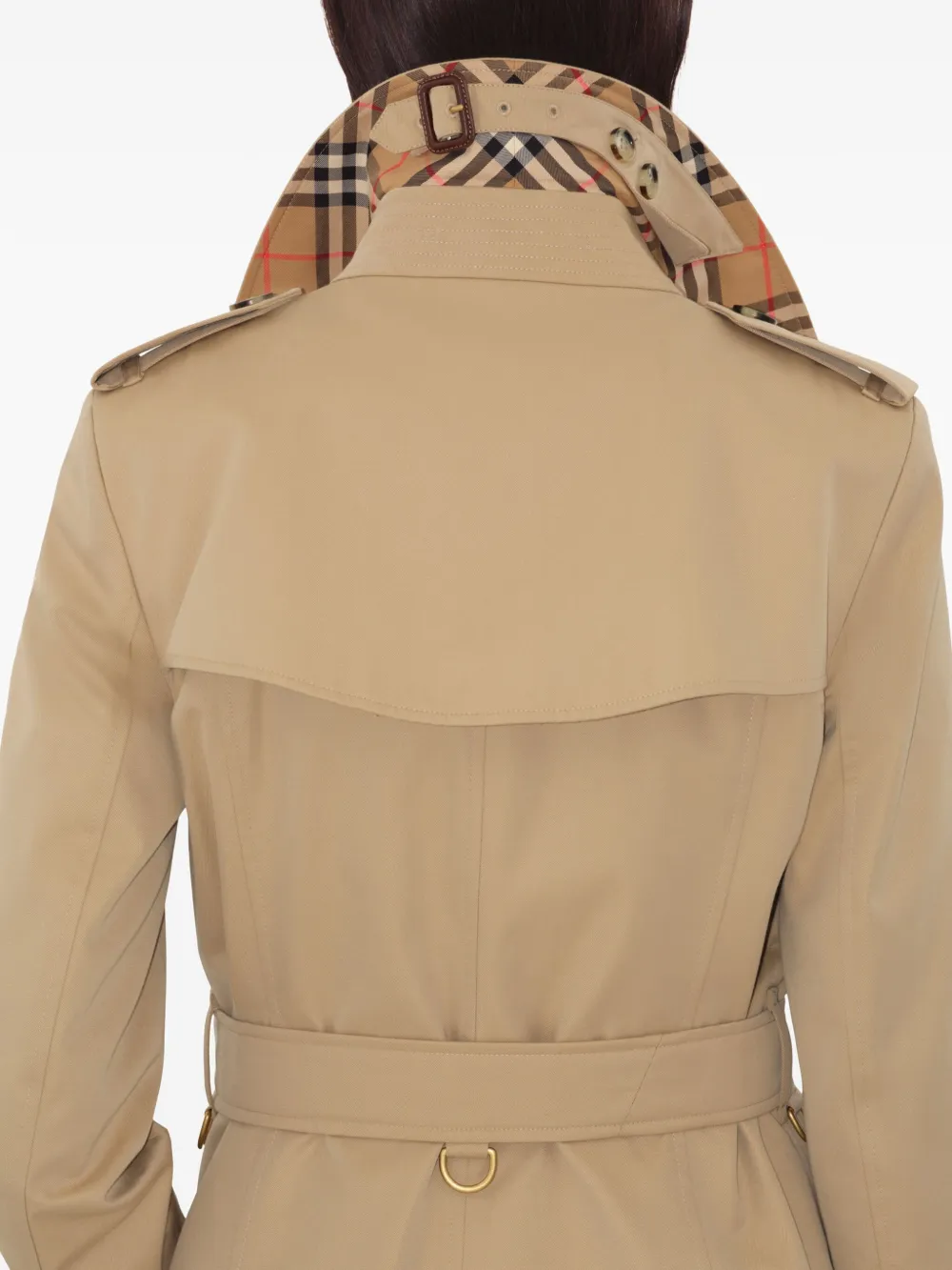 Burberry★素敵！beige Hampdenl tpb trench coat Burberry double-breasted Cotton Trench Coat | Neutrals