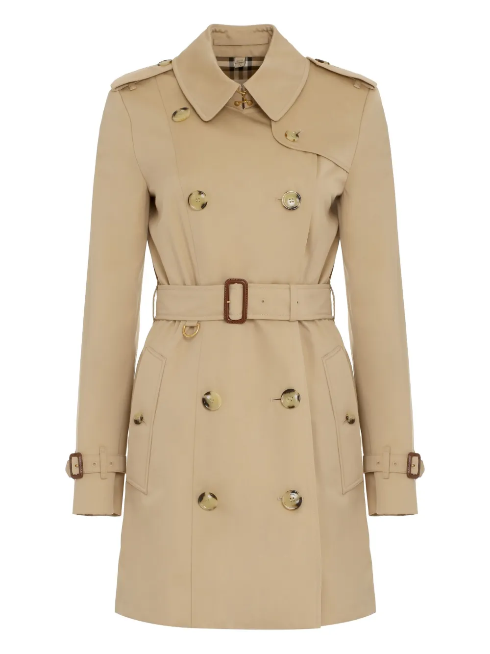 Burberry Trenchcoat met dubbele rij knopen Beige