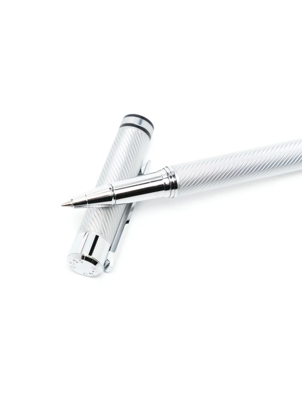 Hugo Boss Engraved Ballpoint Pen In Silver