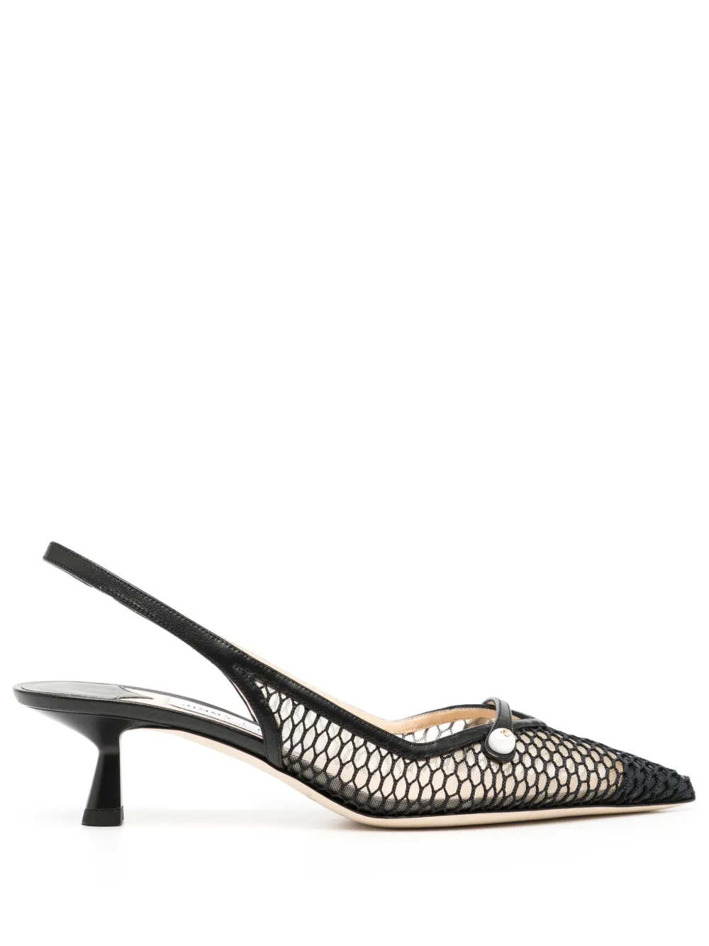 Jimmy Choo Hollowed-out Knitted High Heels In Black
