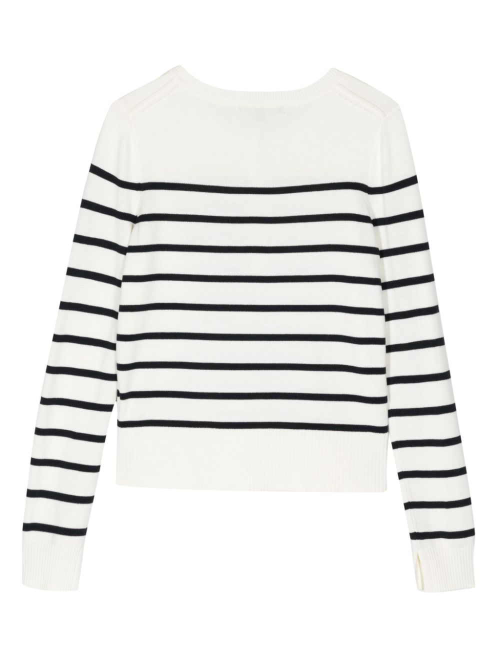 Veronica Beard Dianora striped knitted top - Wit