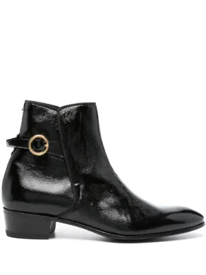 Gucci black hot sale leather boots