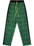 AMIRI plaid-check silk track pants - Green