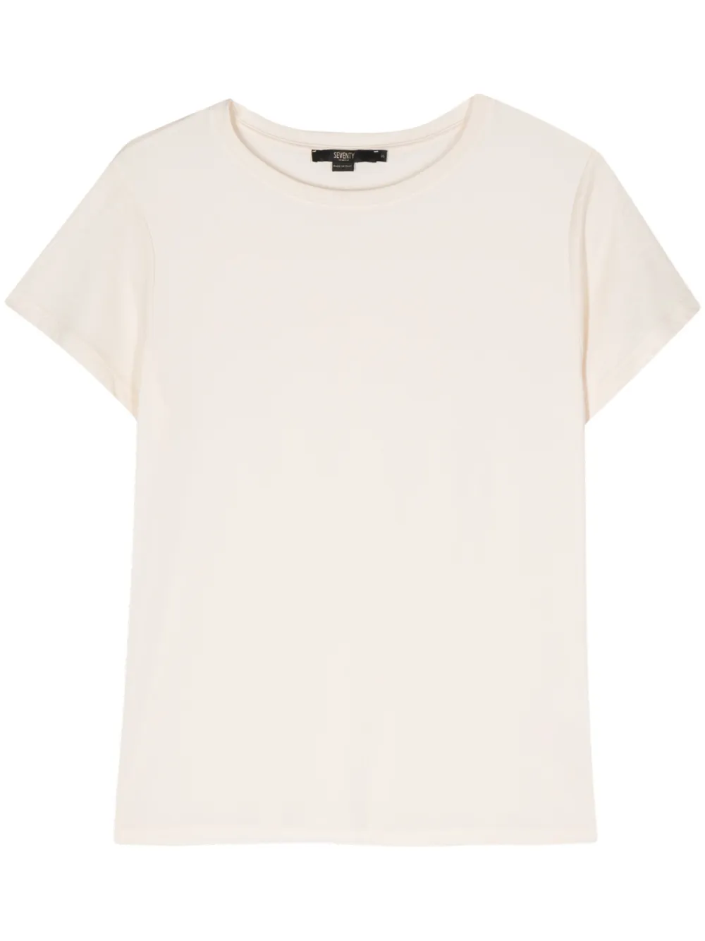 round-neck panelled T-shirt