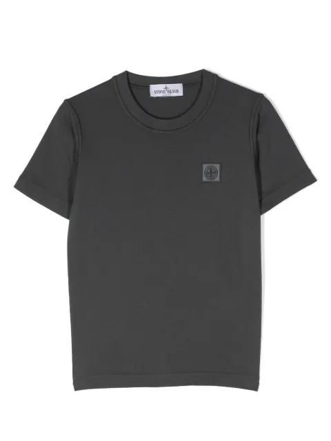 Stone Island Junior logo-patch cotton T-shirt