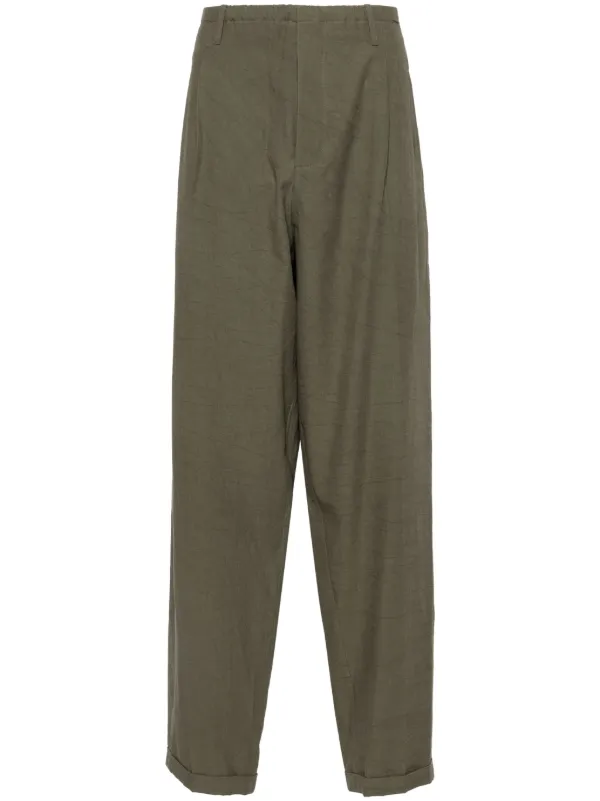 Magliano New People's Twill Trousers | Green | FARFETCH JO