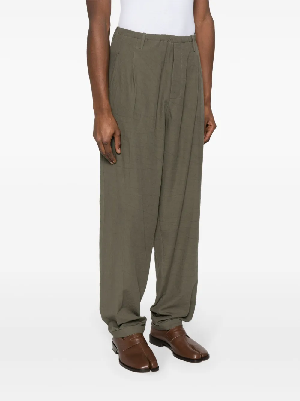 Shop Magliano New People's Twill Trousers In 绿色