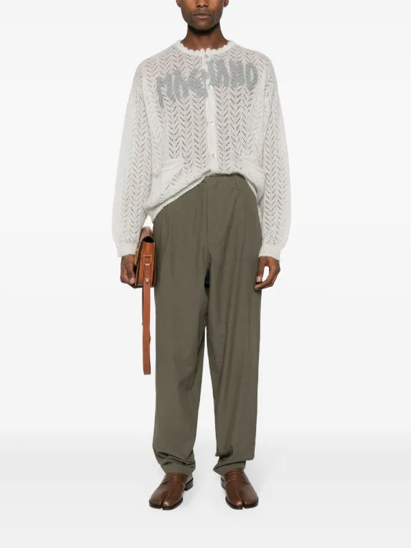 Magliano New People's Twill Trousers | Green | FARFETCH JO