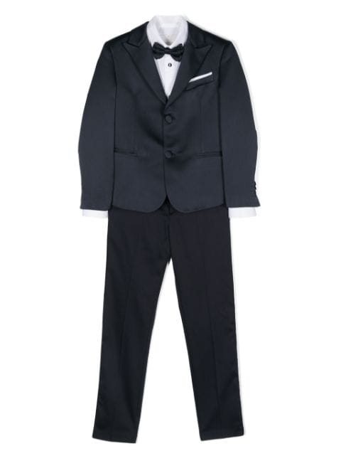 Colorichiari single-breasted satin suit set