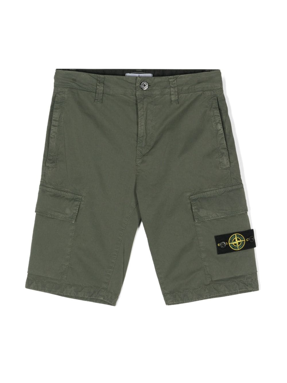Stone Island Junior Cargo shorts met Compass-logopatroon Groen