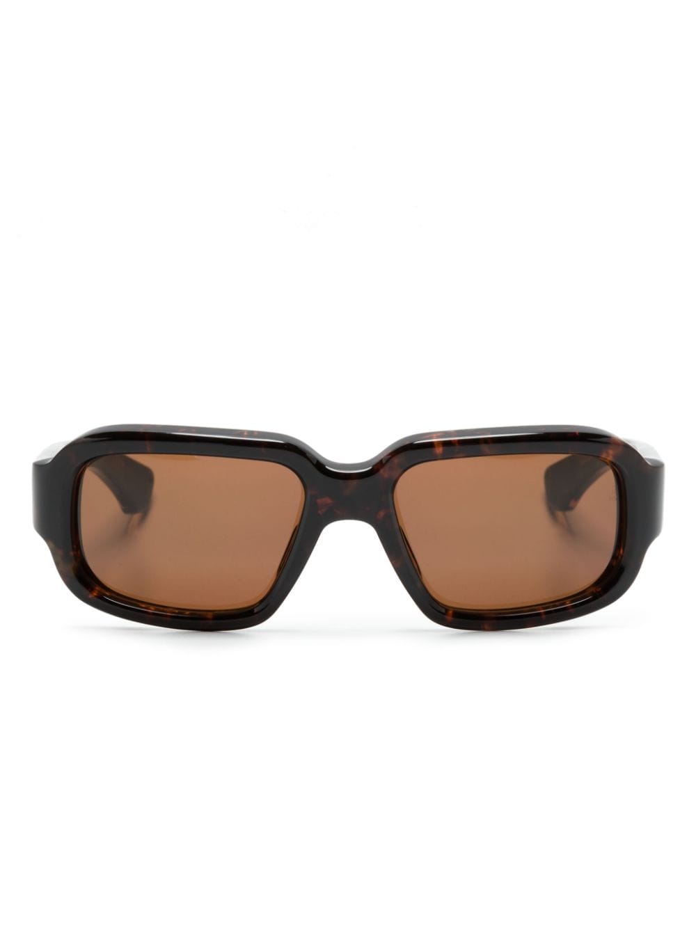 Jacques Marie Mage Nakahira Rectangle-frame Sunglasses In Brown