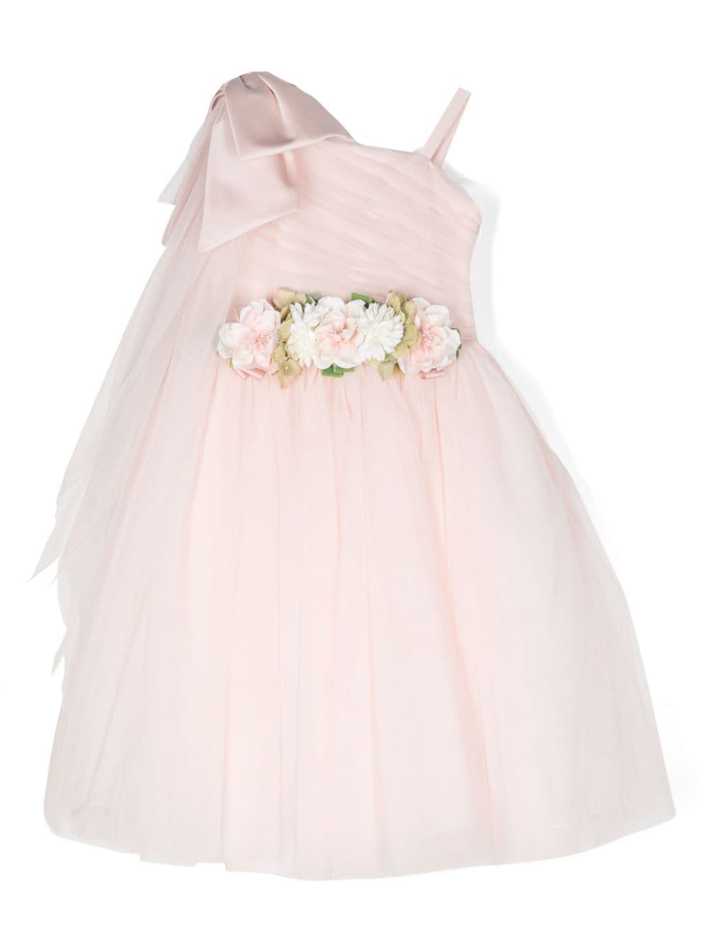 Colorichiari Kids' Floral-appliqué Dress In Pink