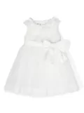 Colorichiari bow-detail dress - White