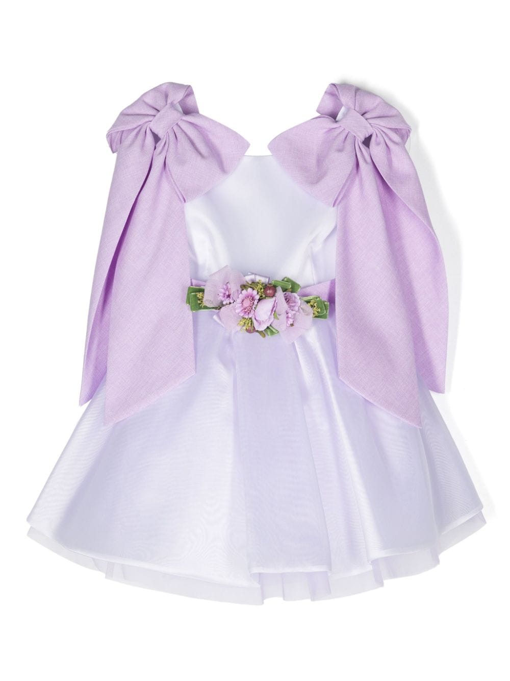 Colorichiari Kids' Floral-appliqué Dress In Purple
