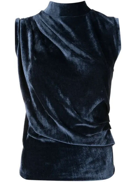 Cecilia Prado Blusa Cláudia drapeada de veludo