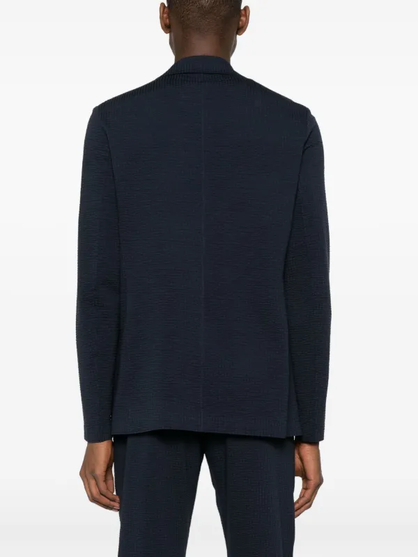 Harris Wharf London A2220PXEPX02 関税送料込 Harris Wharf London cotton-blend Seersucker Blazer | Blue