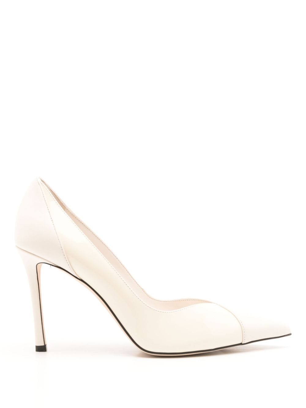 Jimmy Choo Cas 95mm panelled pumps White