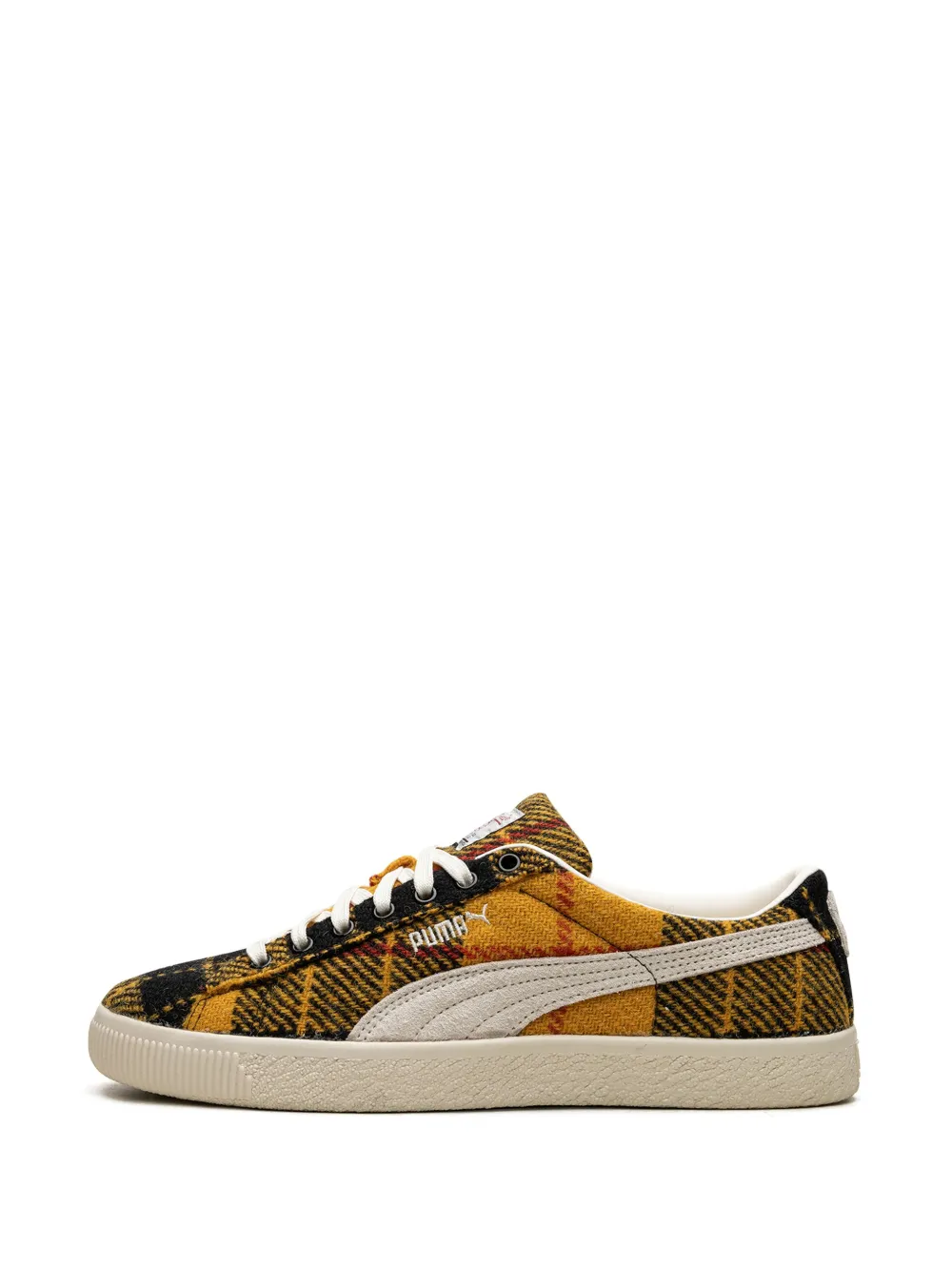 Puma Suede Vtg Harris Tweed "frosted Ivory/yellow" Sneakers In Yellow