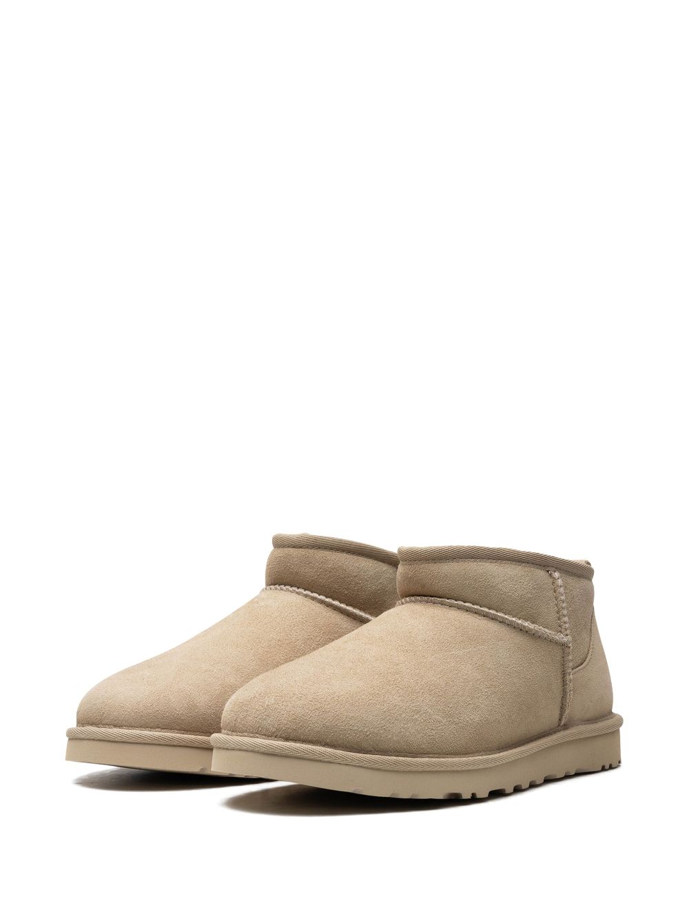 Shop Ugg Classic Ultra Mini Suede Boots In Neutrals