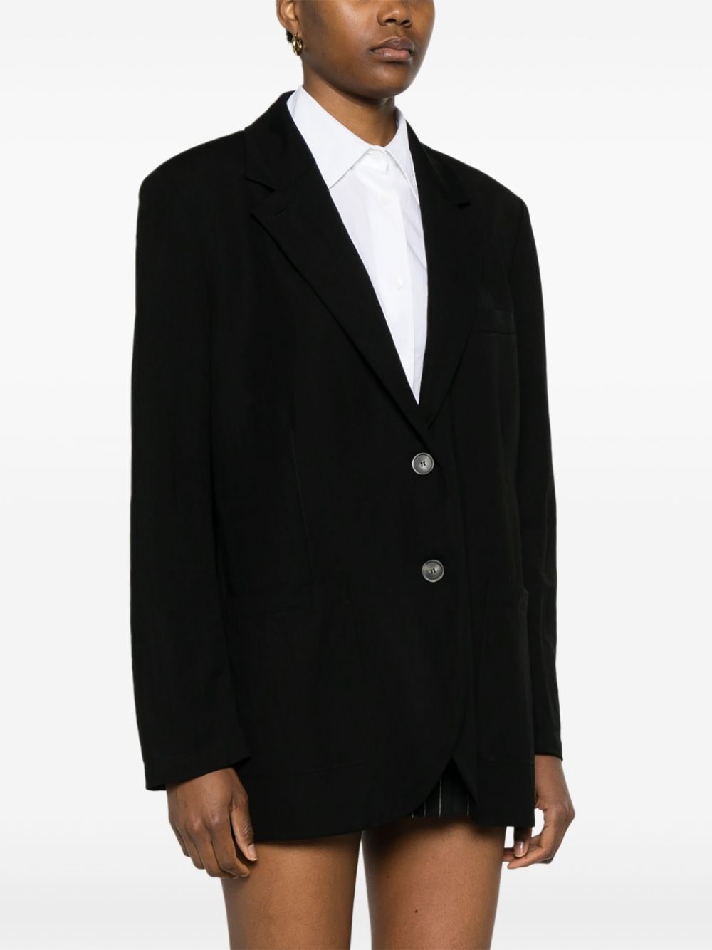 Harris Wharf London Blazer met enkele rij knopen Zwart