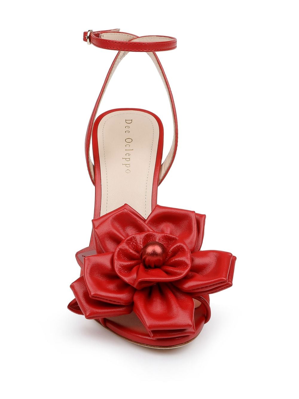 Shop Dee Ocleppo England Appliquéd Leather Sandals In Red