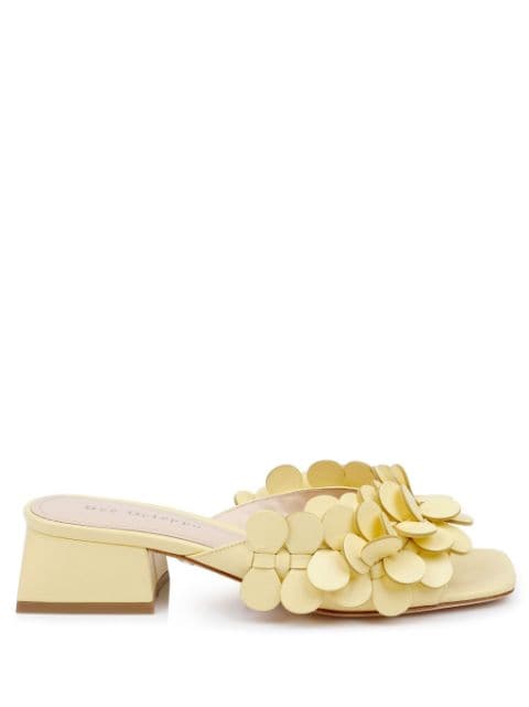 Dee Ocleppo Japan 3D-appliqué leather mules