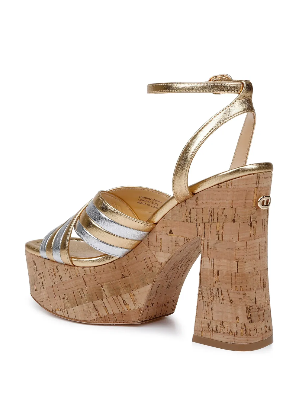 Shop Dee Ocleppo Havana Leather Platform Sandals In Gold