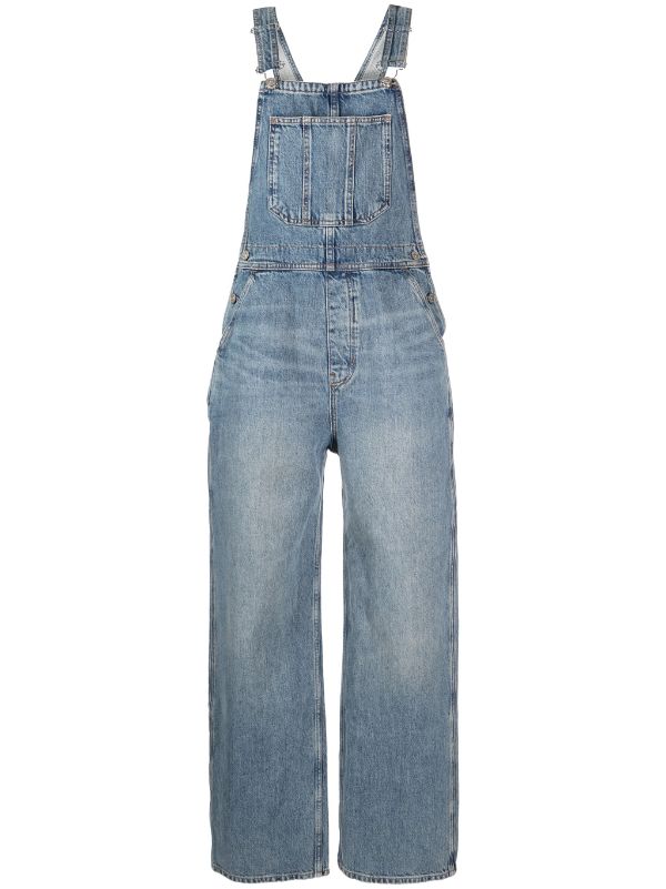 Miu Miu wide-leg Denim Dungarees - Farfetch