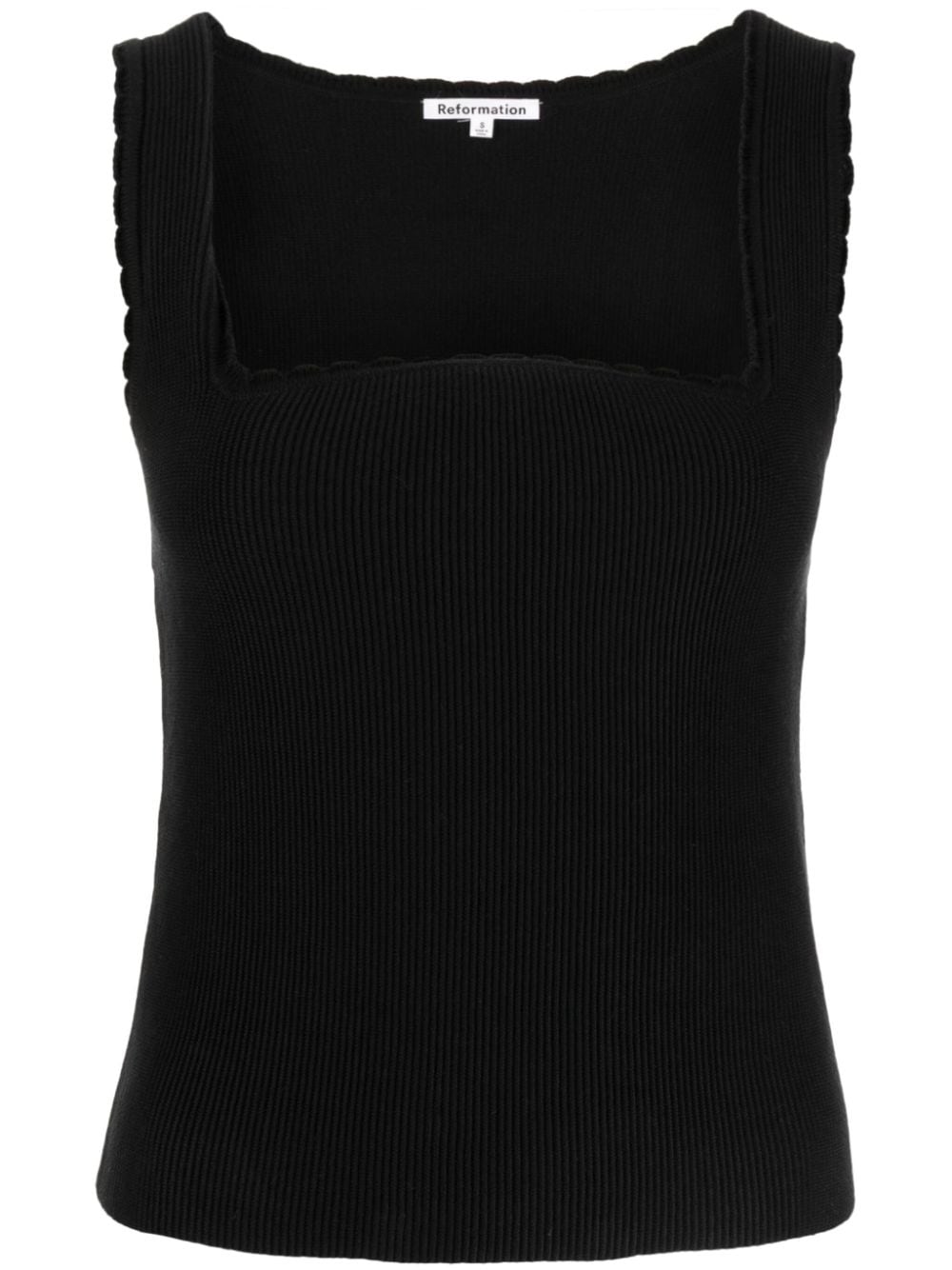 Shop Reformation Nalini Knitted Tank Top In Black